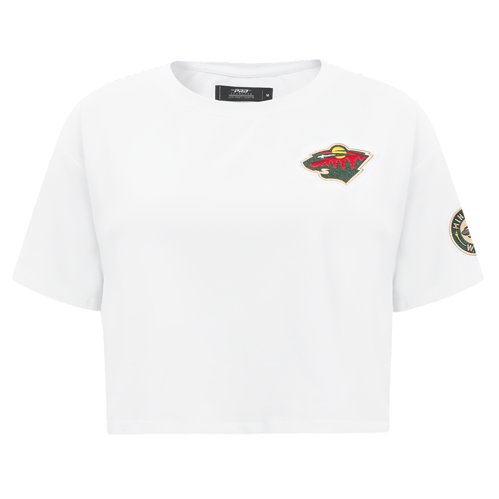 NHL MINNESOTA WILD CLASSIC T-SHIRT À COUPE CARRÉE POUR FEMME (BLANC)