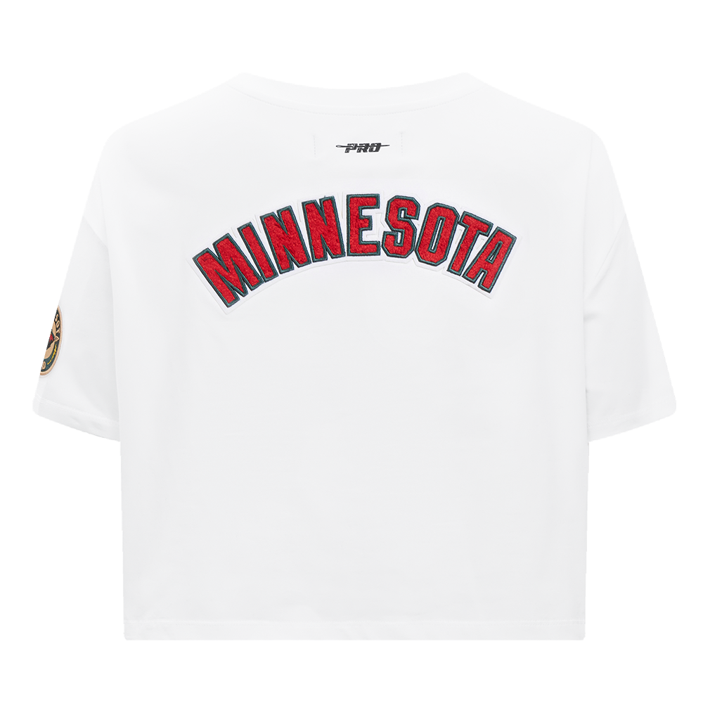 NHL MINNESOTA WILD CLASSIC T-SHIRT À COUPE CARRÉE POUR FEMME (BLANC)