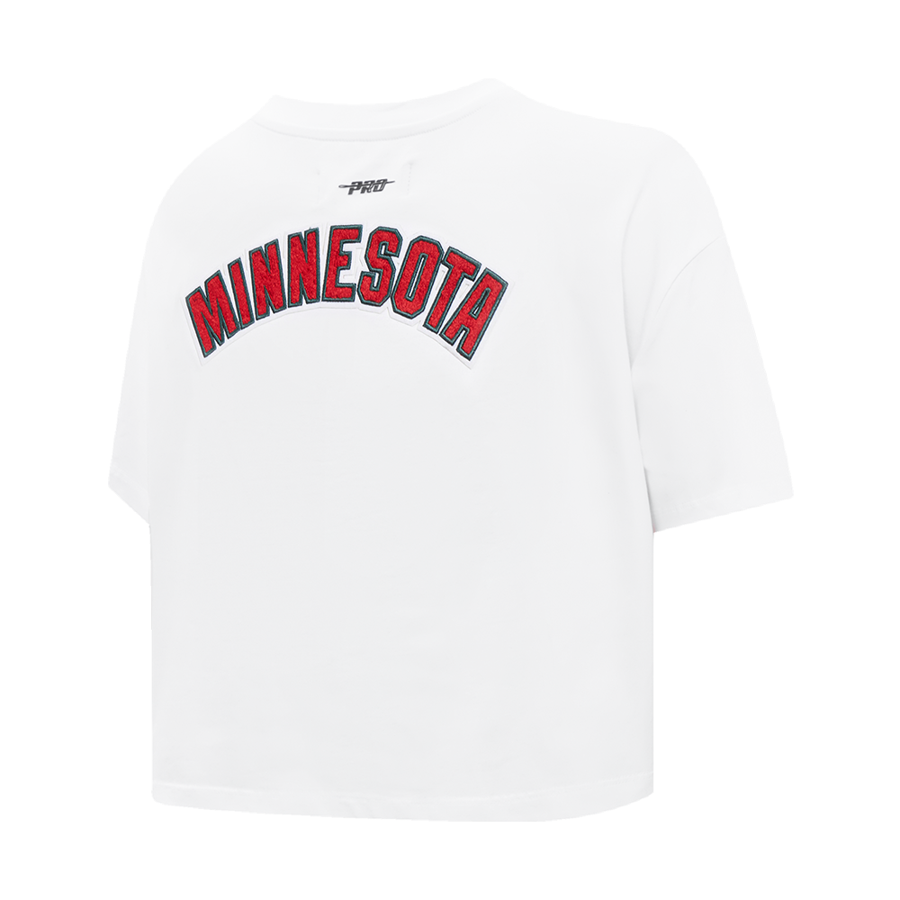 NHL MINNESOTA WILD CLASSIC T-SHIRT À COUPE CARRÉE POUR FEMME (BLANC)