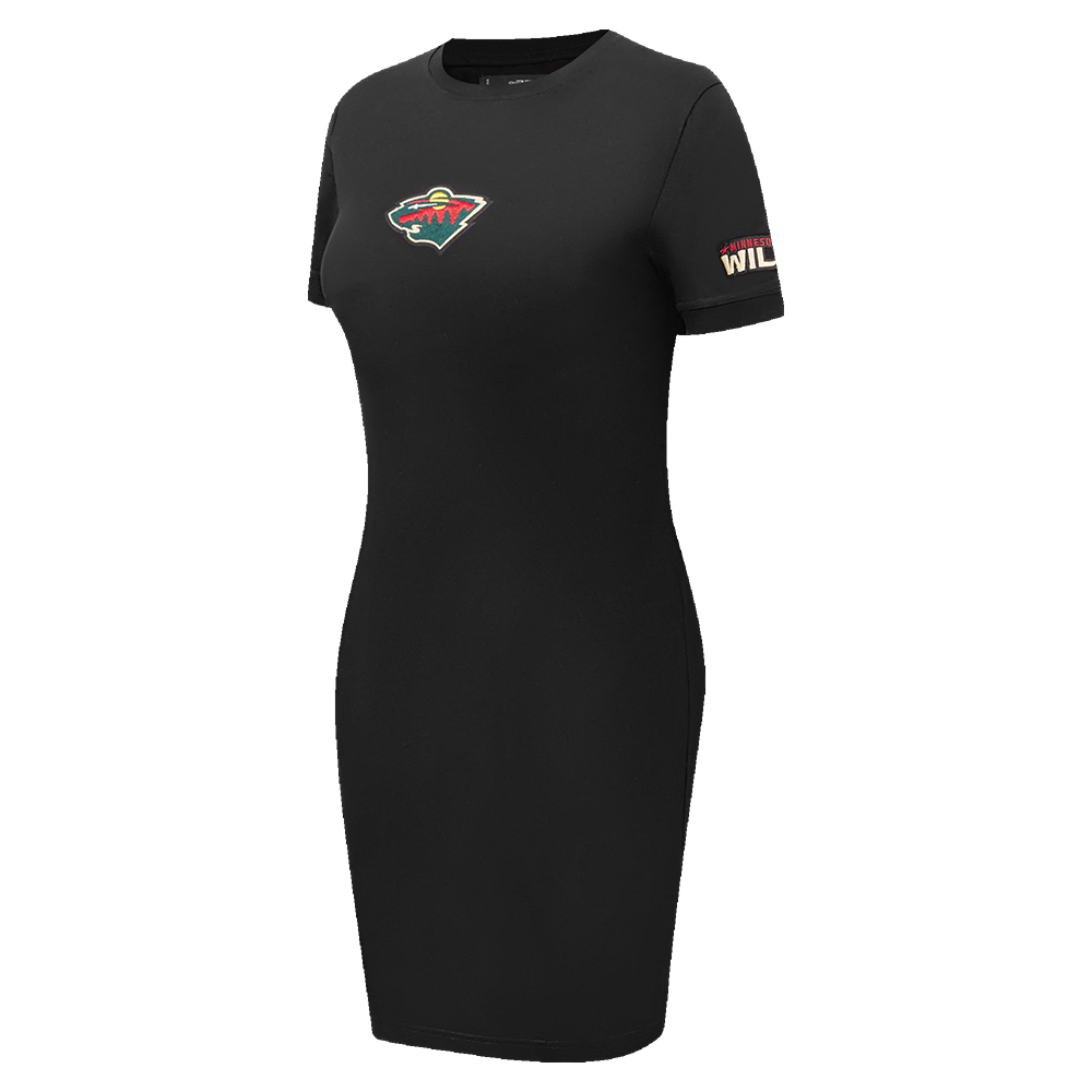 NHL MINNESOTA WILD CLASSIC WOMEN'S BODYCON DRESS (BLACK)