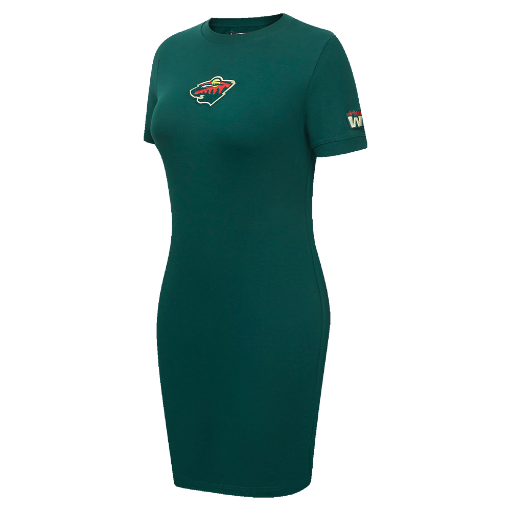 NHL MINNESOTA WILD CLASSIC WOMEN'S BODYCON DRESS (FOREST GREEN)