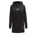 NHL MINNESOTA WILD CLASSIC WOMEN'S FLEECE HOODIE DRESS (BLACK)