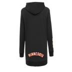 NHL MINNESOTA WILD CLASSIC WOMEN'S FLEECE HOODIE DRESS (BLACK)