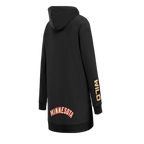 NHL MINNESOTA WILD CLASSIC WOMEN'S FLEECE HOODIE DRESS (BLACK)