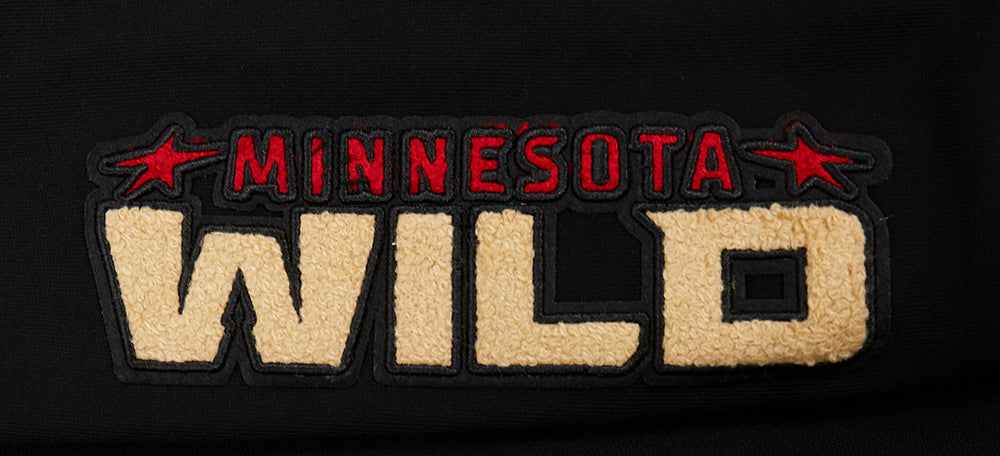 NHL MINNESOTA WILD CLASSIC WOMEN'S FLEECE HOODIE DRESS (BLACK)