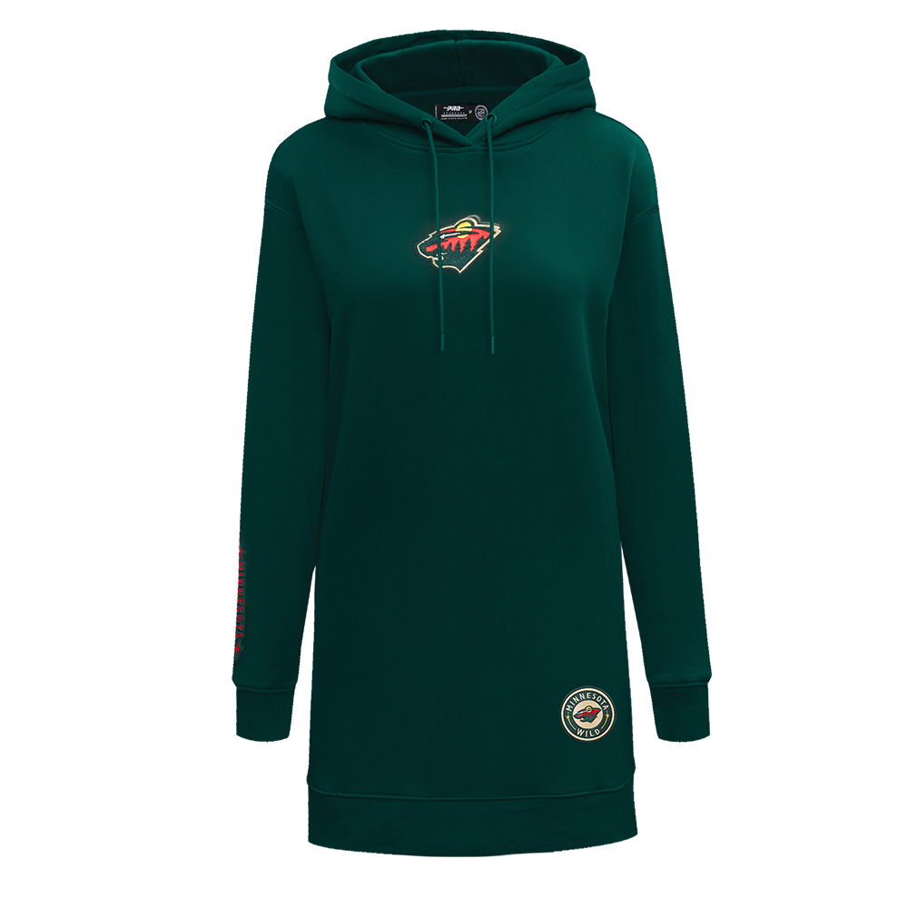 NHL MINNESOTA WILD CLASSIC ROBE À CAPUCHON EN MOLLETON POUR FEMME (VERT FORÊT)