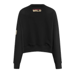 NHL MINNESOTA WILD CLASSIC WOMEN'S FLEECE CREWNECK (BLACK)