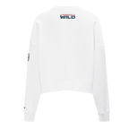 NHL MINNESOTA WILD CLASSIC WOMEN'S FLEECE CREWNECK (WHITE)