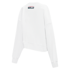 NHL MINNESOTA WILD CLASSIC WOMEN'S FLEECE CREWNECK (WHITE)
