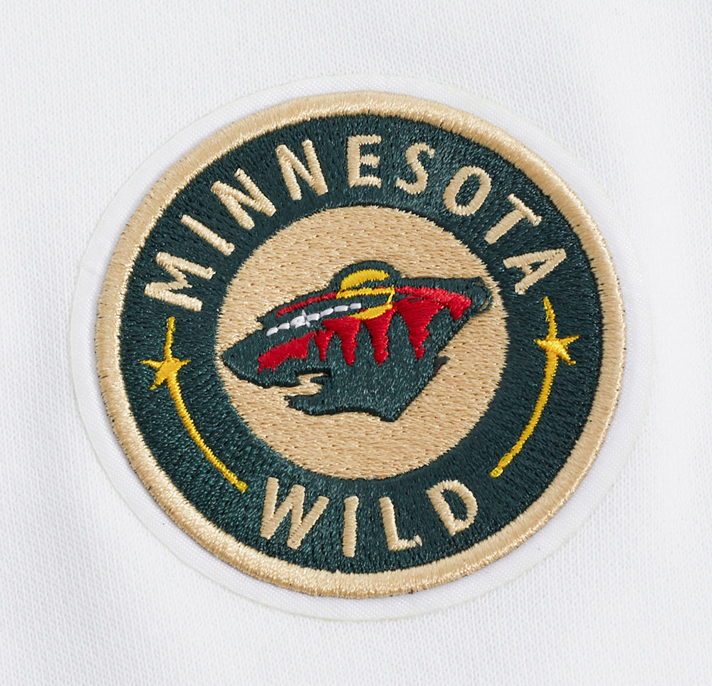 NHL MINNESOTA WILD CLASSIC WOMEN'S FLEECE CREWNECK (WHITE)