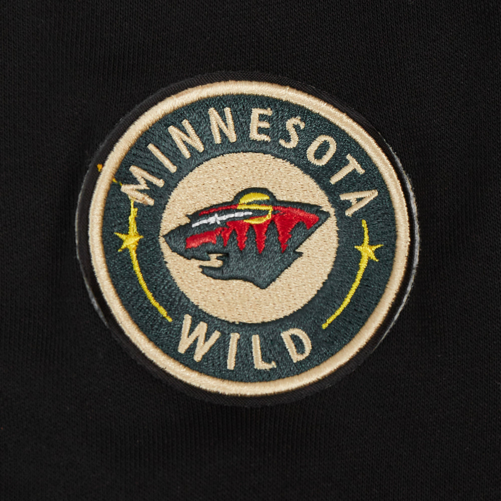 NHL MINNESOTA WILD CLASSIC CHANDAIL À CAPUCHON COURT EN MOLLETON POUR FEMME (NOIR)