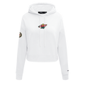 NHL MINNESOTA WILD CLASSIC WOMEN'S CROPPED FLEECE PULLOVER HOODIE (WHITE)