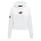 NHL MINNESOTA WILD CLASSIC WOMEN'S CROPPED FLEECE PULLOVER HOODIE (WHITE)