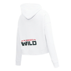 NHL MINNESOTA WILD CLASSIC WOMEN'S CROPPED FLEECE PULLOVER HOODIE (WHITE)