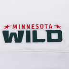 NHL MINNESOTA WILD CLASSIC WOMEN'S CROPPED FLEECE PULLOVER HOODIE (WHITE)