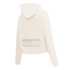 NHL MINNESOTA WILD NEUTRAL WOMEN'S CROPPED PULLOVER HOODIE (EGGSHELL)