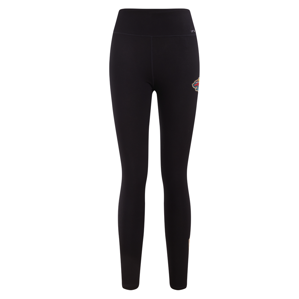 NHL MINNESOTA WILD CLASSIC WOMEN'S HIGH WAIST JERSEY LEGGING (BLACK)