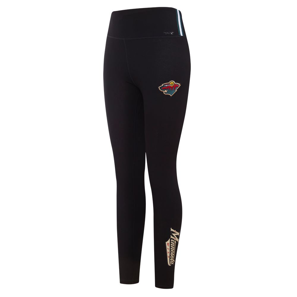 NHL MINNESOTA WILD CLASSIC LEGGING EN JERSEY À TAILLE HAUTE POUR FEMME (NOIR)