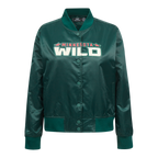NHL MINNESOTA WILD CLASSIC BLOUSON EN SATIN POUR FEMME (VERT FORÊT)