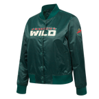 NHL MINNESOTA WILD CLASSIC BLOUSON EN SATIN POUR FEMME (VERT FORÊT)