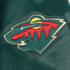 NHL MINNESOTA WILD CLASSIC BLOUSON EN SATIN POUR FEMME (VERT FORÊT)