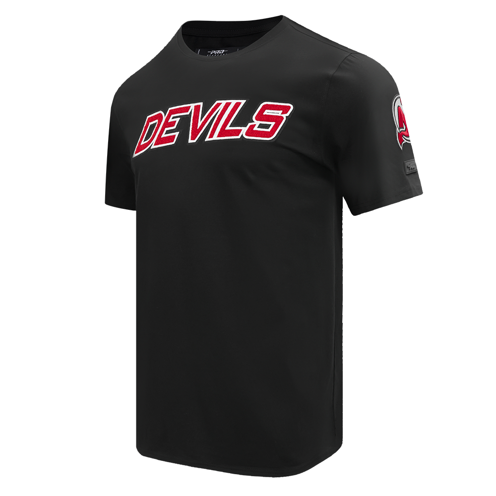 NHL NEW JERSEY DEVILS CLASSIC CHENILLE MEN'S TEE (BLACK)