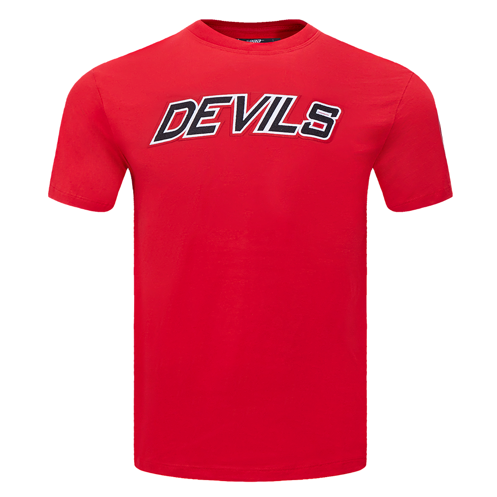 NHL NEW JERSEY DEVILS CLASSIC CHENILLE T-SHIRT POUR HOMME (ROUGE)