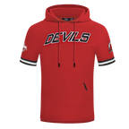 NHL NEW JERSEY DEVILS CLASSIC CHENILLE MEN'S DK SS PO HOODIE (RED/BLACK)