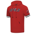 NHL NEW JERSEY DEVILS CLASSIC CHENILLE MEN'S DK SS PO HOODIE (RED/BLACK)