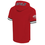 NHL NEW JERSEY DEVILS CLASSIC CHENILLE MEN'S DK SS PO HOODIE (RED/BLACK)