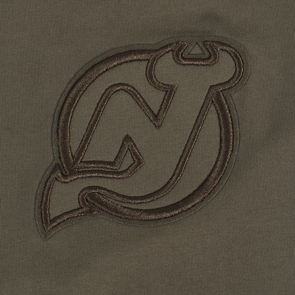NHL NEW JERSEY DEVILS NEUTRAL T-SHIRT EN JERSEY DE COTON À ÉPAULES TOMBANTES POUR HOMME (TAUPE FONCÉ)
