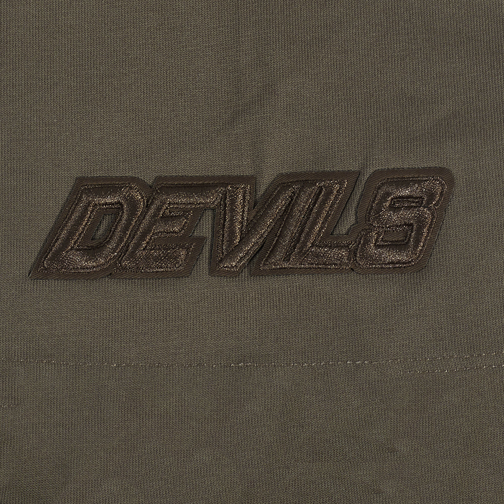 NHL NEW JERSEY DEVILS NEUTRAL T-SHIRT EN JERSEY DE COTON À ÉPAULES TOMBANTES POUR HOMME (TAUPE FONCÉ)