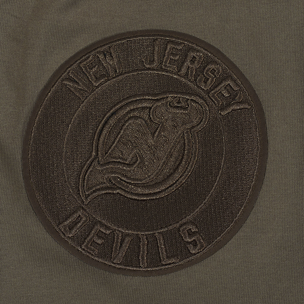 NHL NEW JERSEY DEVILS NEUTRAL T-SHIRT EN JERSEY DE COTON À ÉPAULES TOMBANTES POUR HOMME (TAUPE FONCÉ)