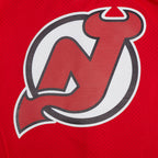 NHL NEW JERSEY DEVILS CLASSIC MESH BUTTON DOWN SHIRT (RED/BLACK)