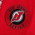 NHL NEW JERSEY DEVILS CLASSIC MESH BUTTON DOWN SHIRT (RED/BLACK)