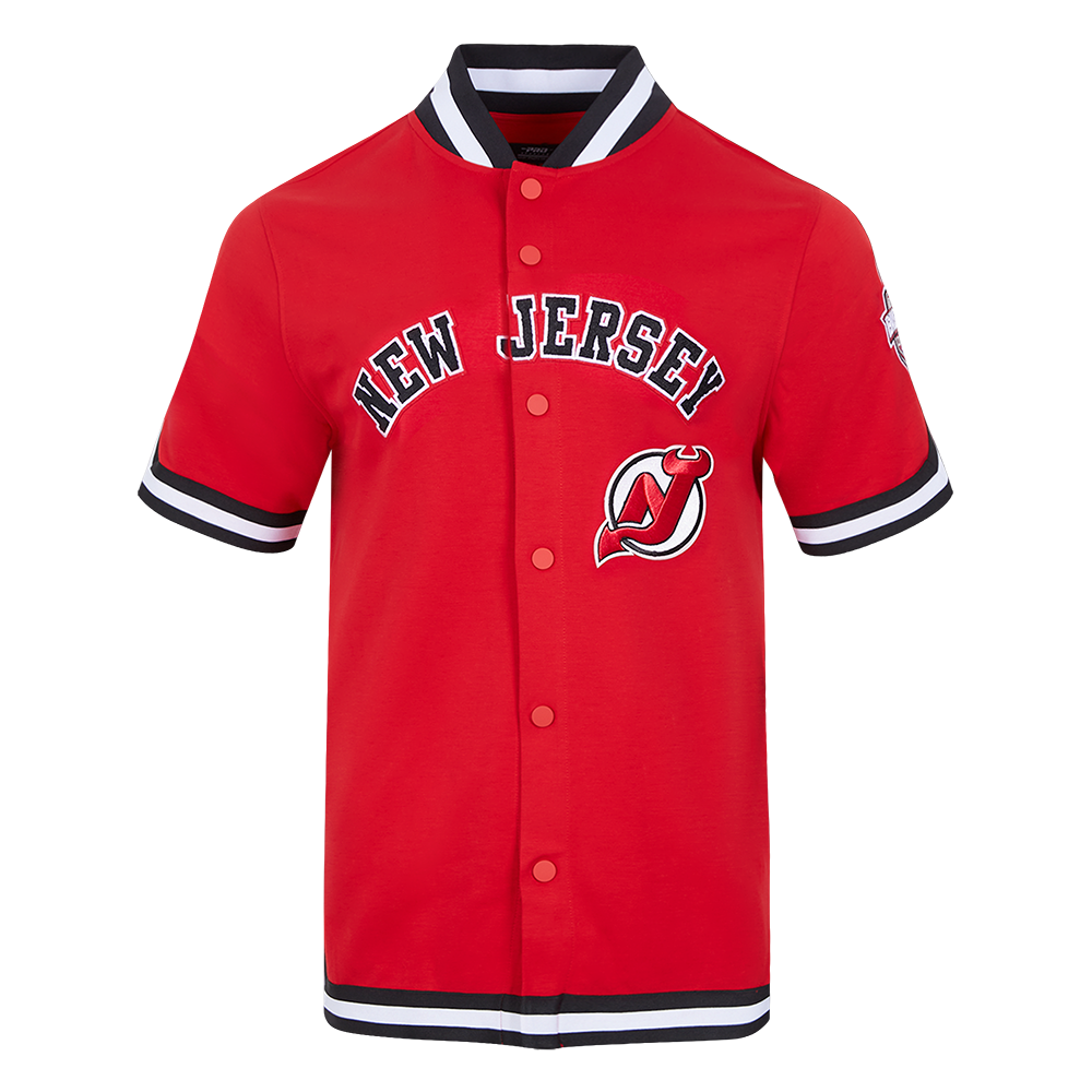 NHL NEW JERSEY DEVILS CLASSIC MEN'S WARM UP JACKET (RED/BLACK)