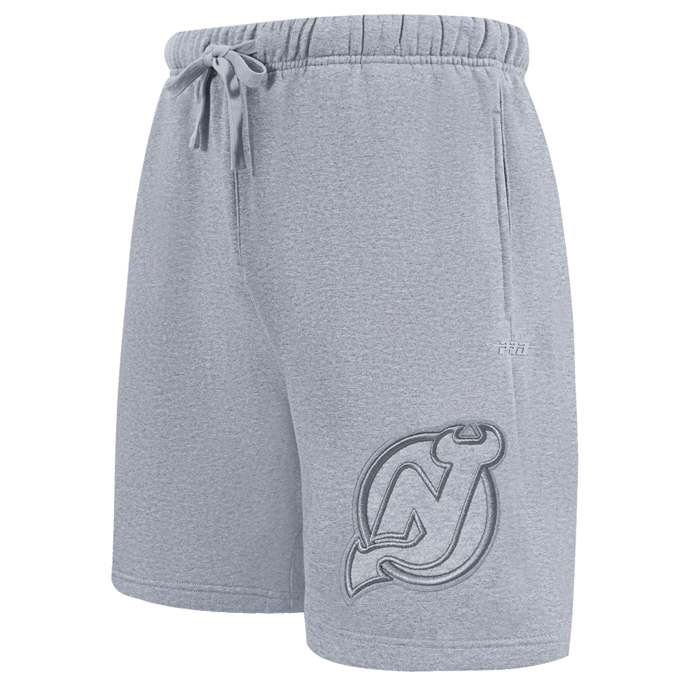 NHL NEW JERSEY DEVILS NEUTRAL SHORT EN MOLLETON POUR HOMME (GRIS CHINÉ FONCÉ)