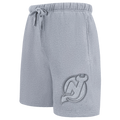 NHL NEW JERSEY DEVILS NEUTRAL SHORT EN MOLLETON POUR HOMME (GRIS CHINÉ FONCÉ)