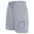 NHL NEW JERSEY DEVILS NEUTRAL SHORT EN MOLLETON POUR HOMME (GRIS CHINÉ FONCÉ)
