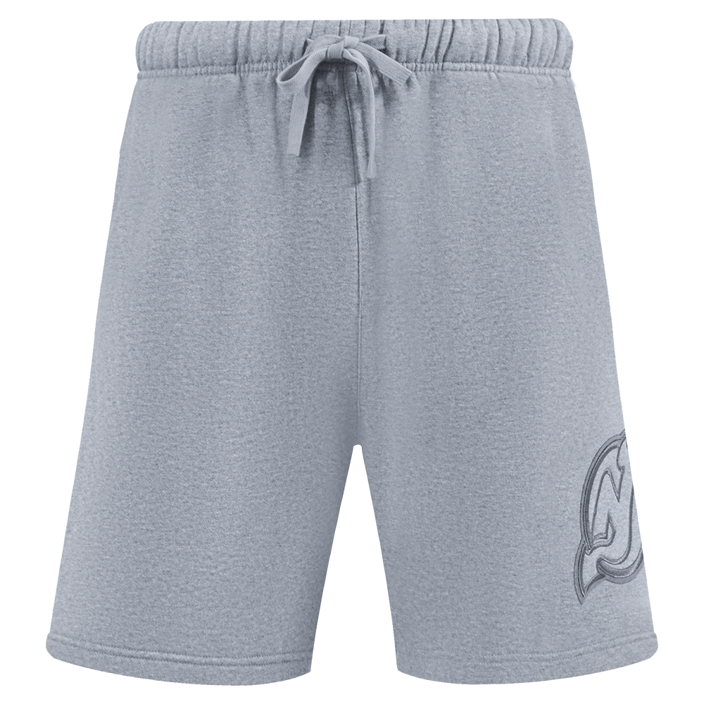 NHL NEW JERSEY DEVILS NEUTRAL SHORT EN MOLLETON POUR HOMME (GRIS CHINÉ FONCÉ)