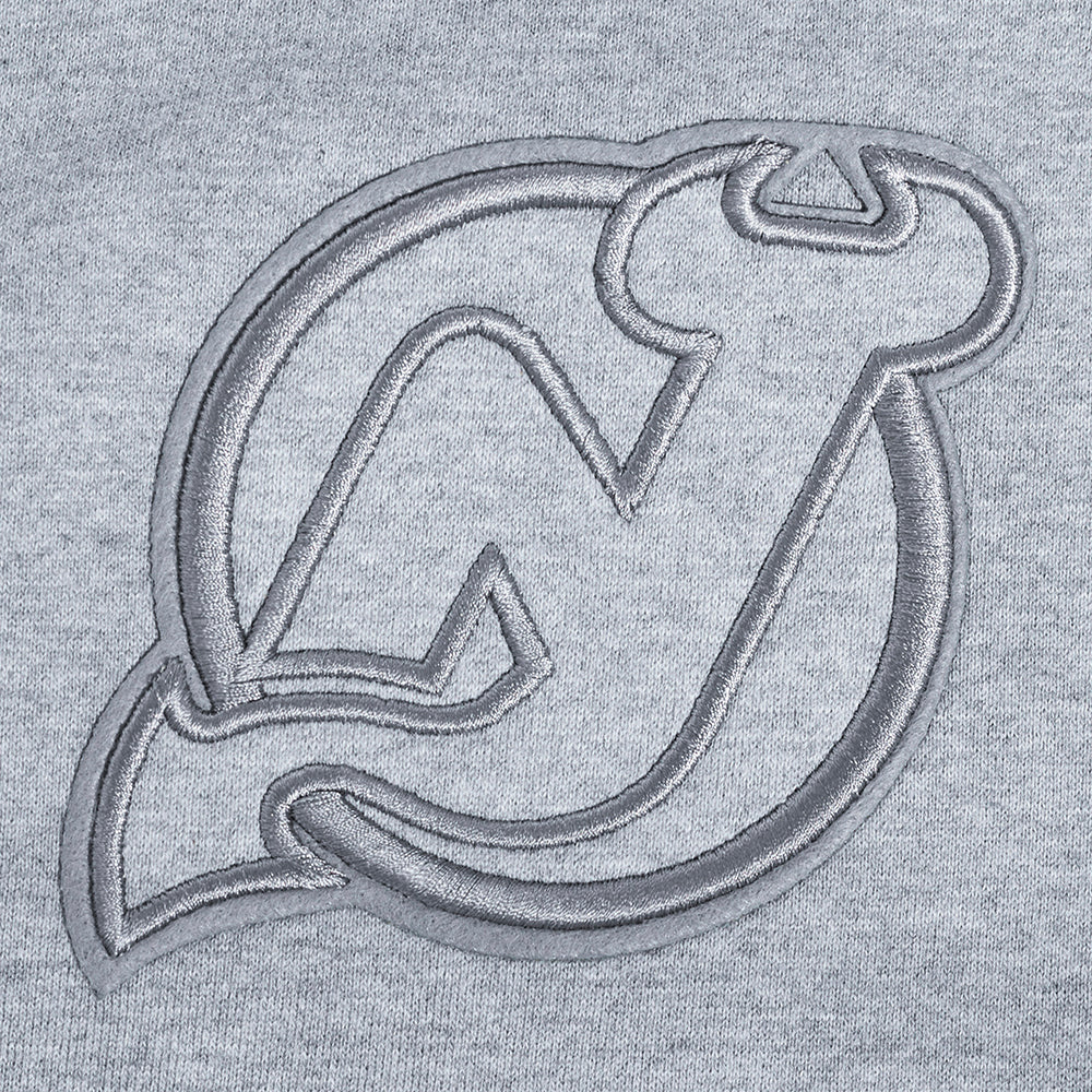 NHL NEW JERSEY DEVILS NEUTRAL SHORT EN MOLLETON POUR HOMME (GRIS CHINÉ FONCÉ)