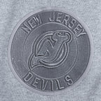 NHL NEW JERSEY DEVILS NEUTRAL SHORT EN MOLLETON POUR HOMME (GRIS CHINÉ FONCÉ)