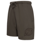 NHL NEW JERSEY DEVILS NEUTRAL SHORT EN MOLLETON POUR HOMME (TAUPE FONCÉ)