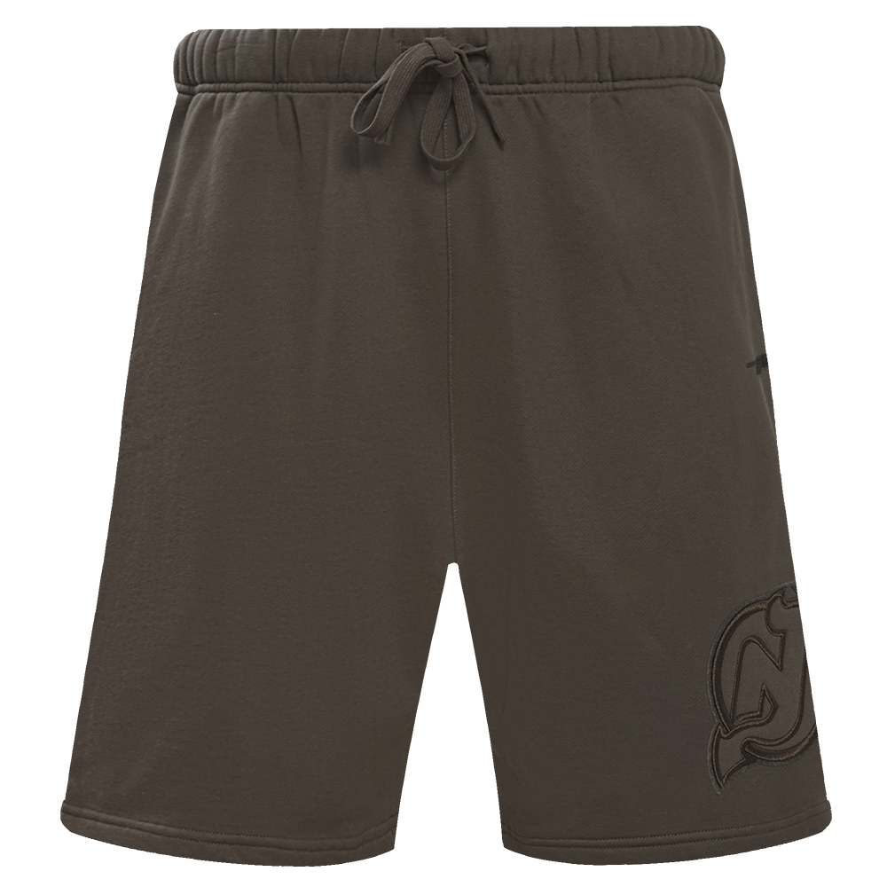NHL NEW JERSEY DEVILS NEUTRAL SHORT EN MOLLETON POUR HOMME (TAUPE FONCÉ)