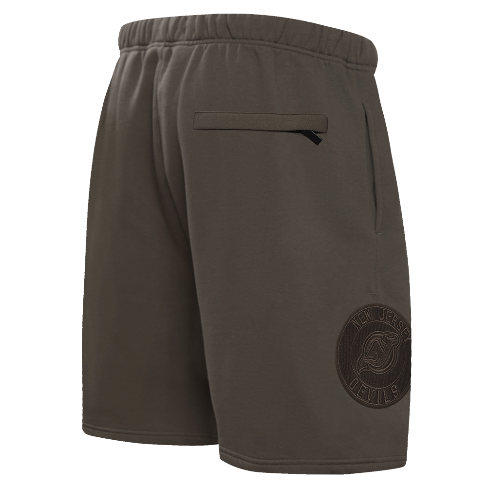 NHL NEW JERSEY DEVILS NEUTRAL SHORT EN MOLLETON POUR HOMME (TAUPE FONCÉ)