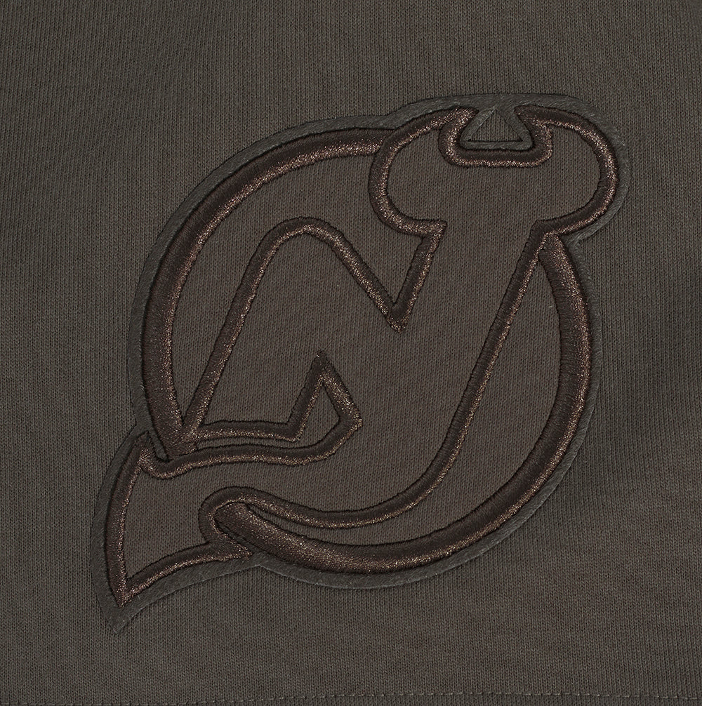 NHL NEW JERSEY DEVILS NEUTRAL SHORT EN MOLLETON POUR HOMME (TAUPE FONCÉ)