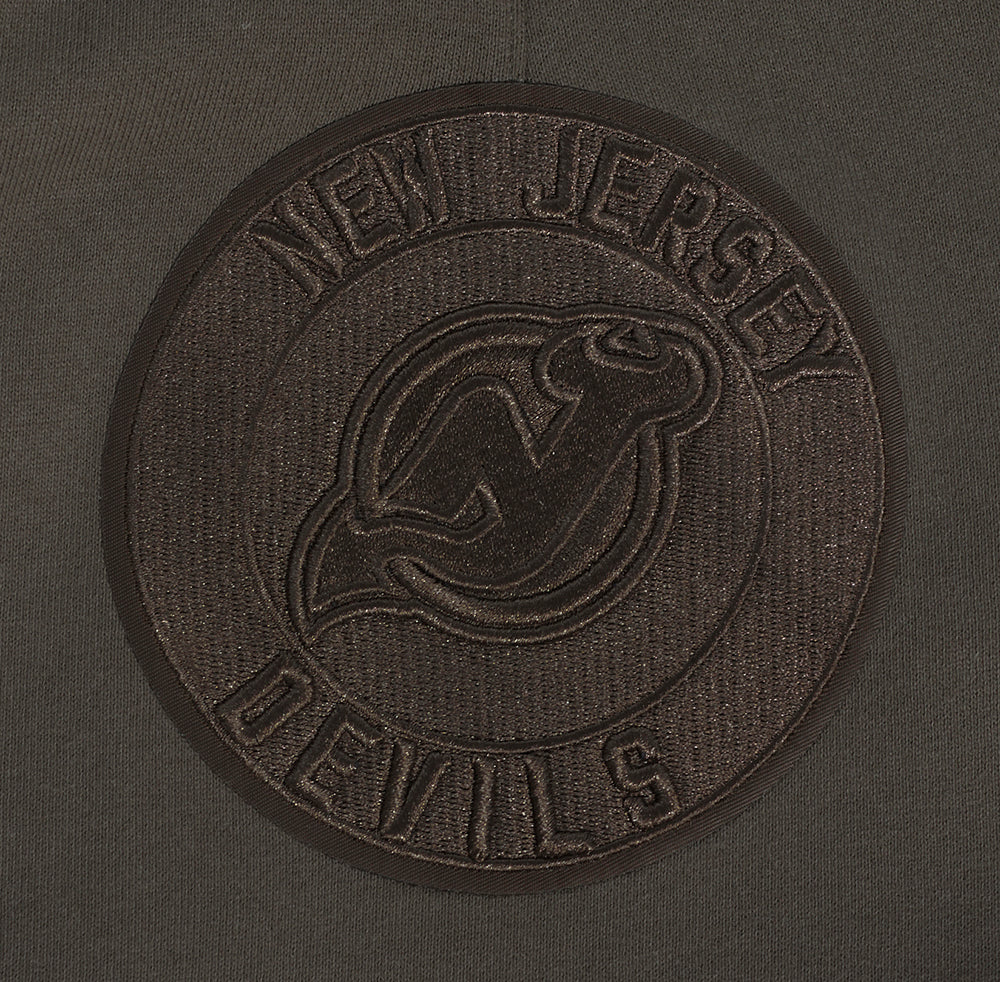 NHL NEW JERSEY DEVILS NEUTRAL SHORT EN MOLLETON POUR HOMME (TAUPE FONCÉ)