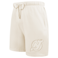 NHL NEW JERSEY DEVILS NEUTRAL SHORT EN MOLLETON POUR HOMME (COQUILLE D'ŒUF)