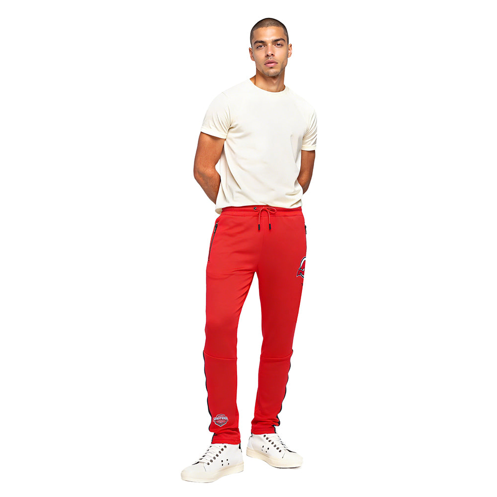 NHL NEW JERSEY DEVILS CLASSIC CHENILLE PANTALON D'ENTRAÎNEMENT EN MAILLE DOUBLE POUR HOMME (ROUGE/NOIR)