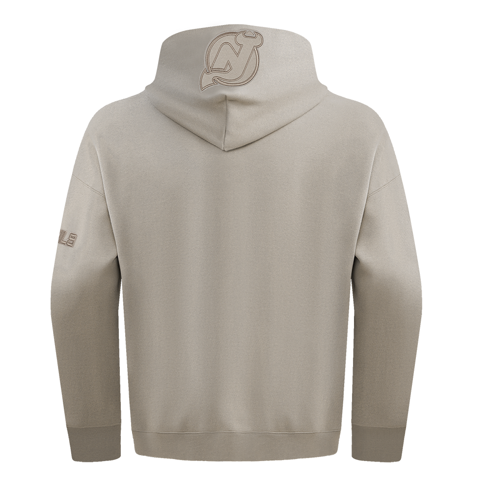 NHL NEW JERSEY DEVILS NEUTRAL MEN'S DROP SHOULDER FLC PO HOODIE (TAUPE)